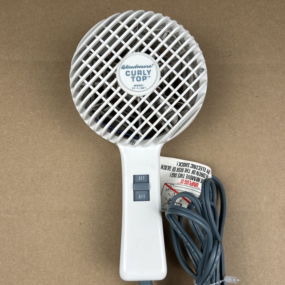 Windmere Curly Top Vintage Bonnet Hair Dryer CT-1/487 Retro Salon Style DIFFUSER